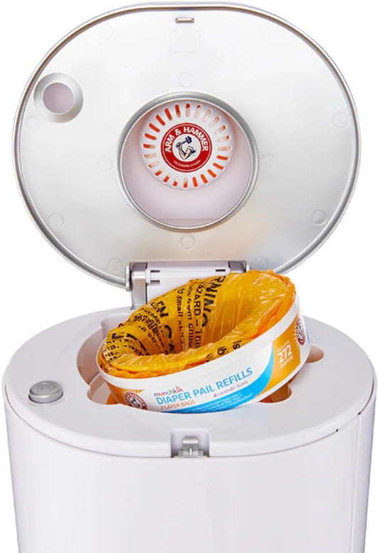 A&H Puck Baking Soda Cartridge And A&H Diaper Pail Refill Ring Holds up to 272 Newborn Diapers, 1 PackOdor Eliminator Cartridges Lavender Scent, Baking Soda Puck, Diaper Pail Deodorizer