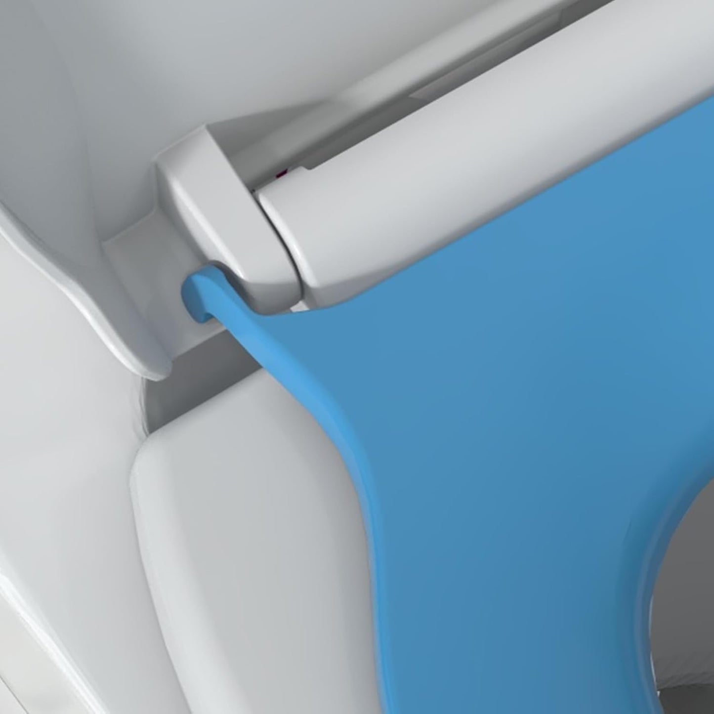 17" White Round Toilet Seat for Adult and Child, Built-In Potty Training Seat with Soft Quiet Close Non-Slip Design, Magnetic Kids Seat and Cover for Round/Oval Toilets, Easy to Install and Clean