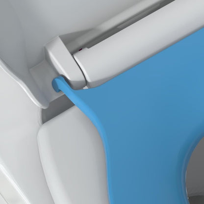 17" White Round Toilet Seat for Adult and Child, Built-In Potty Training Seat with Soft Quiet Close Non-Slip Design, Magnetic Kids Seat and Cover for Round/Oval Toilets, Easy to Install and Clean