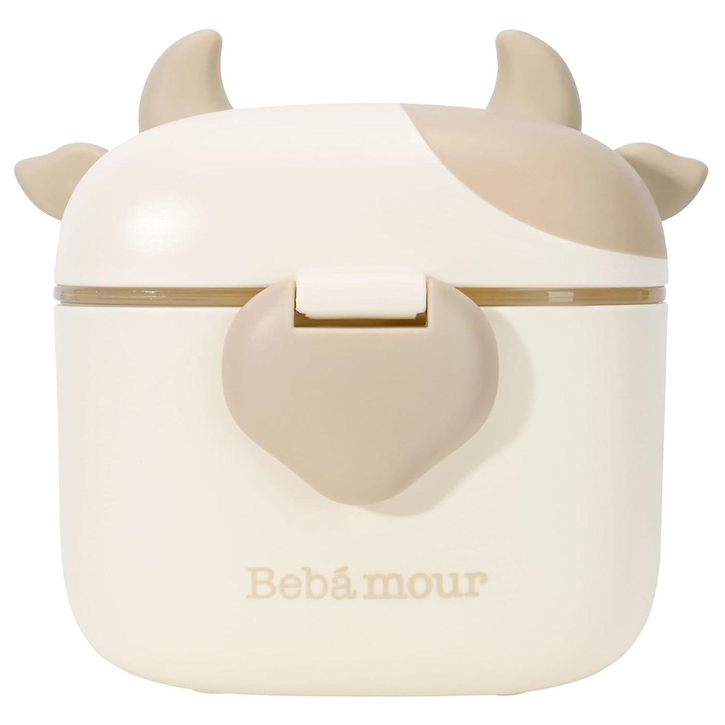 Bebamour Baby Formula Dispenser, BPA Free Portable Milk Powder and Candy Fruit Snack Storage Container with Scoop and Leveller for Travel, 450 ML, Green Cow