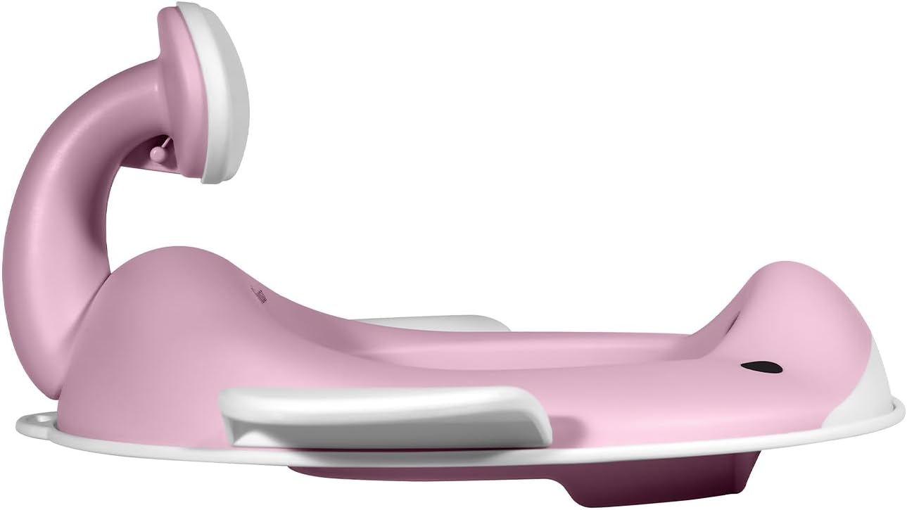 Kindsgut Whale Potty Training Seat for Toddlers – Kids Toilet Seat with Backrest, Non-Slip, Fits Round & Oval Toilet Seats, Designed in Germany, Peach