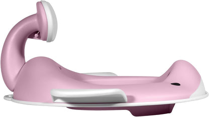 Kindsgut Whale Potty Training Seat for Toddlers – Kids Toilet Seat with Backrest, Non-Slip, Fits Round & Oval Toilet Seats, Designed in Germany, Peach