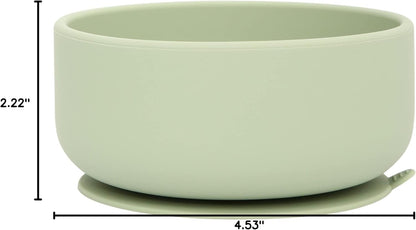 dollop Silicone Suction Bowl | BPA Free | Dishwasher & Microwave Safe (Slate Blue)