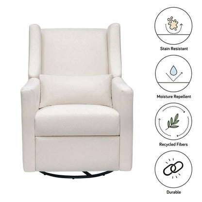 Kiwi Glider Recliner w/Electronic Control and USB | in Almond Teddy Loop w/Light Wood Base, Greenguard Gold Certified