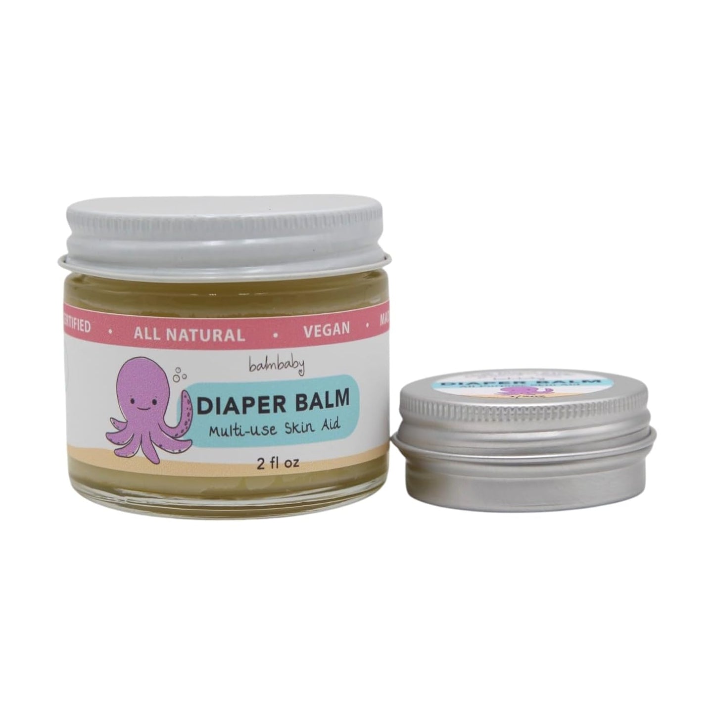 Diaper Balm by Balm Baby – Natural Organic Diaper Rash Cream & Multipurpose Baby Skin Ointment with Organic Calendula, Vegan - Soothing, Healing, Moisturizing – Newborn Cradle Cap