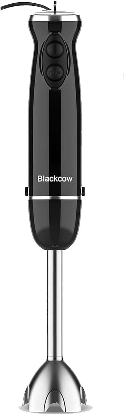 Blackcow Immersion Blender Handheld, 800W Powerful Electric Hand Blender with Titanium Alloy Blades, 12 Speeds & Turbo, Electric Hand Mixer for Smoothies, Soups, Baby Food and Purees