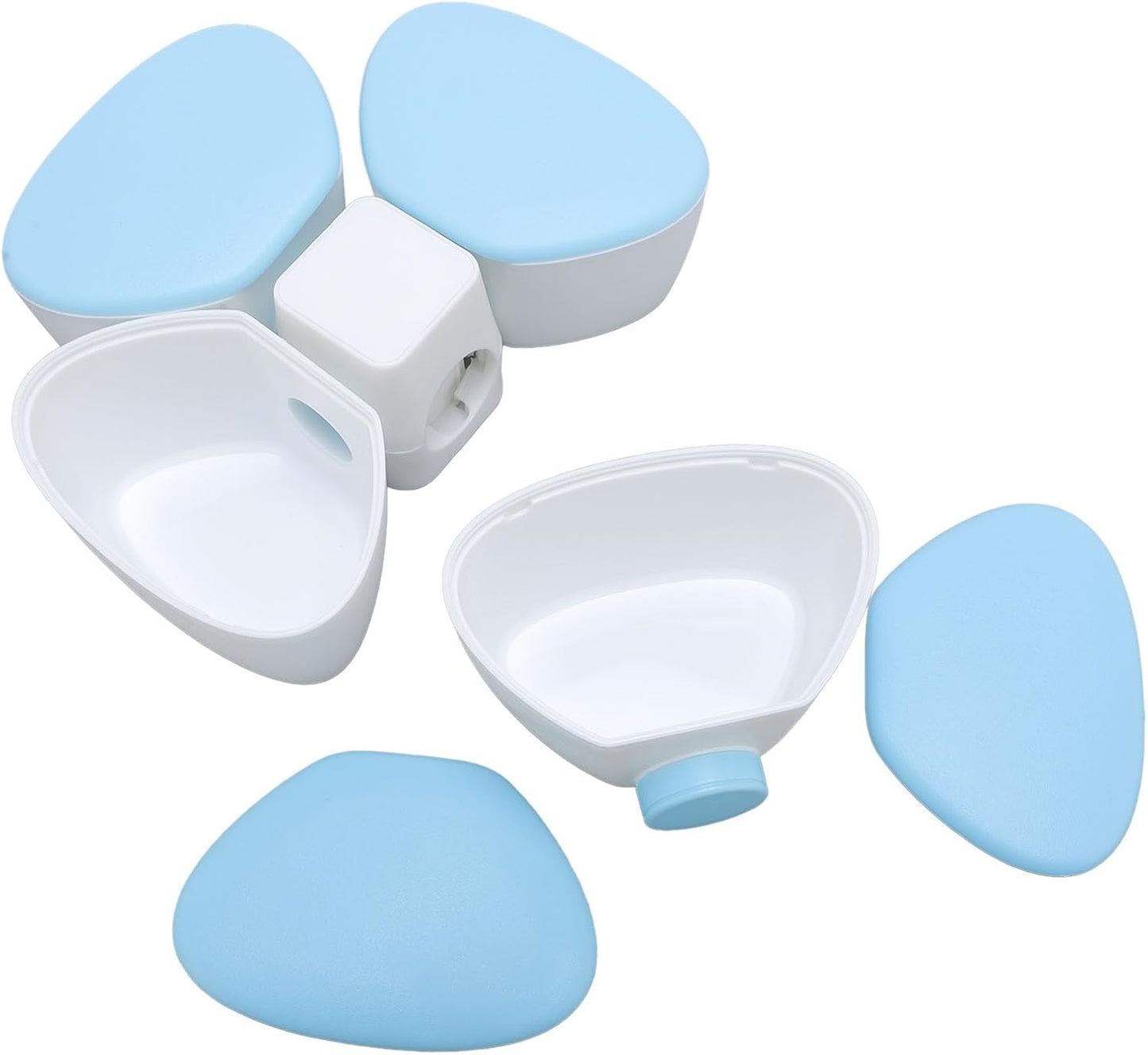 Baby Formula Dispenser Portable 4 180ml Compartments Milk Powder Dispenser Container Non Spill Strong Seal Milk Powder Snack Container (Colorful)