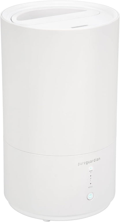 PureGuardian 30-Hour 0.80 Gal. Top Fill Cool Mist Ultrasonic Humidifier for Home with Aromatherapy Tray, Covers 320 Sq. Ft, White, H950AR