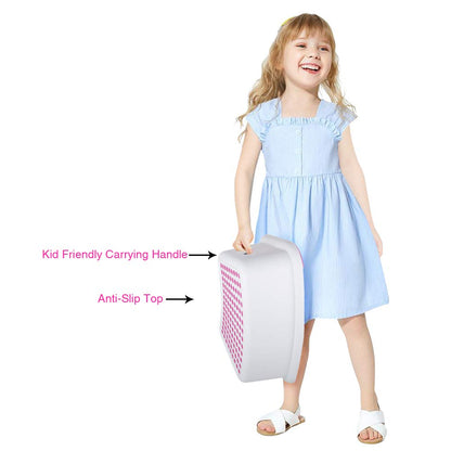 Step Stool for Kids (2 Pack), Toddlers Stool for Potty Training, Bathroom, Kitchen, Bedroom, Toy Room and Living Room. Toilet Stools with Soft Anti-Slip Grips for Safety, Stackable (Grey)
