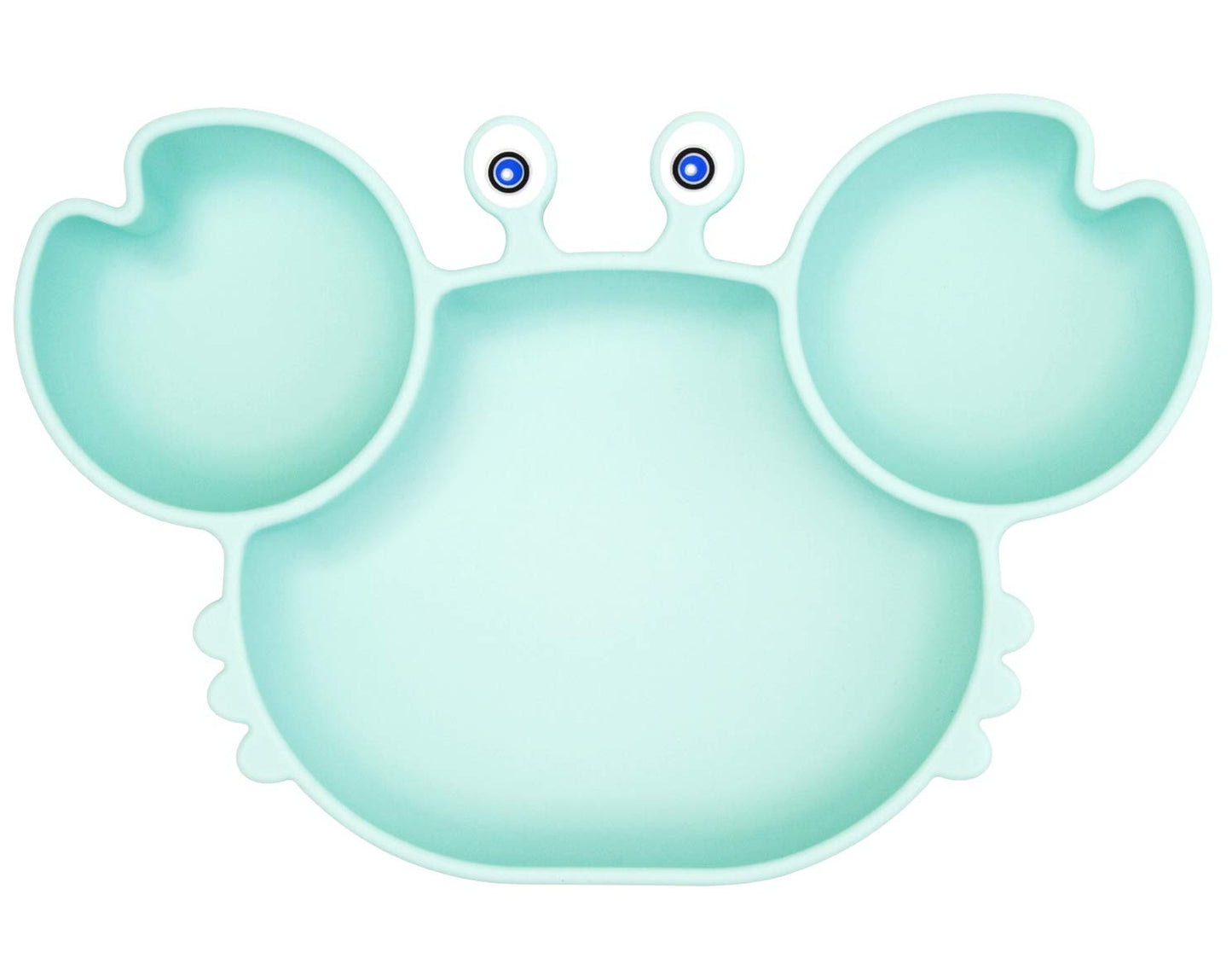 Linowos Silicone Suction Plate for Toddlers - Self Feeding Training Divided Plate Dish and Bowl for Baby and Toddler, Fits for Most Highchairs Trays, BPA Free Microwave Dishwasher Safe