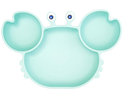 Linowos Silicone Suction Plate for Toddlers - Self Feeding Training Divided Plate Dish and Bowl for Baby and Toddler, Fits for Most Highchairs Trays, BPA Free Microwave Dishwasher Safe