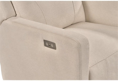 Pemberly Row Premium Fabric Glider Power Recliner Nursery Rocking Chair for Living Room, Kids Room, Rocker Swivel Recliner with USB Port in Tan Brown