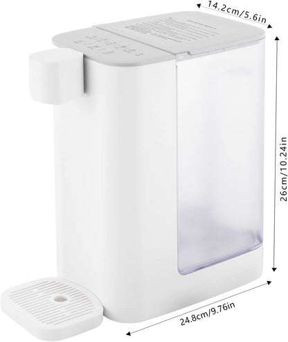 Instant Hot Water Dispenser 3L/102 OzCountertop Water Boiler & Warmer for Tea, Coffee and Baby Formula, Adjustable 5 Temperatures & 2 Water Outputs (White)