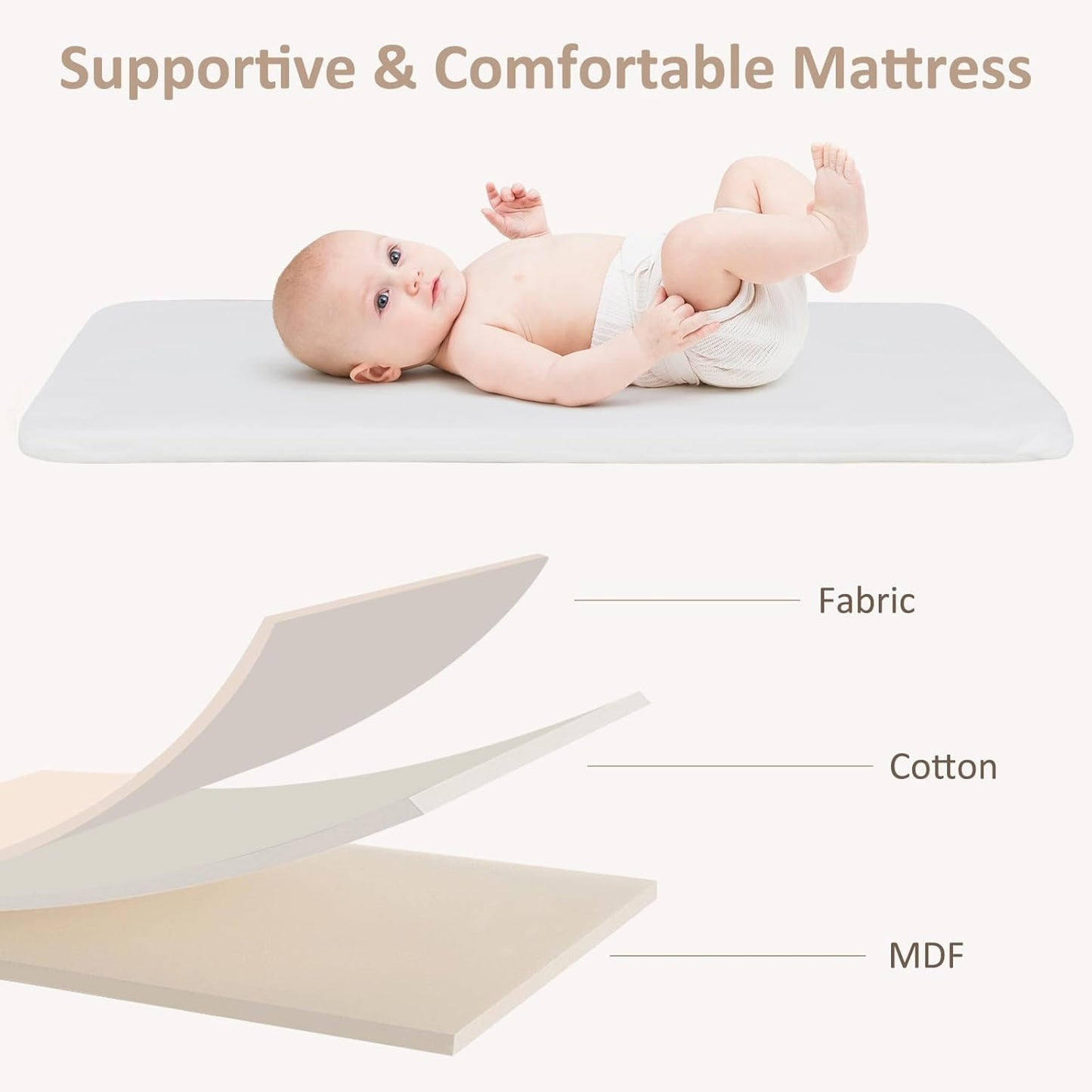INFANS Over Bed Bassinet for Baby, Bedside Sleeper with Lowering Wall for Easy Access, Safe Close Sleeping, Adjustable Height, Storage, Newborn Infant Girls Boys (White)