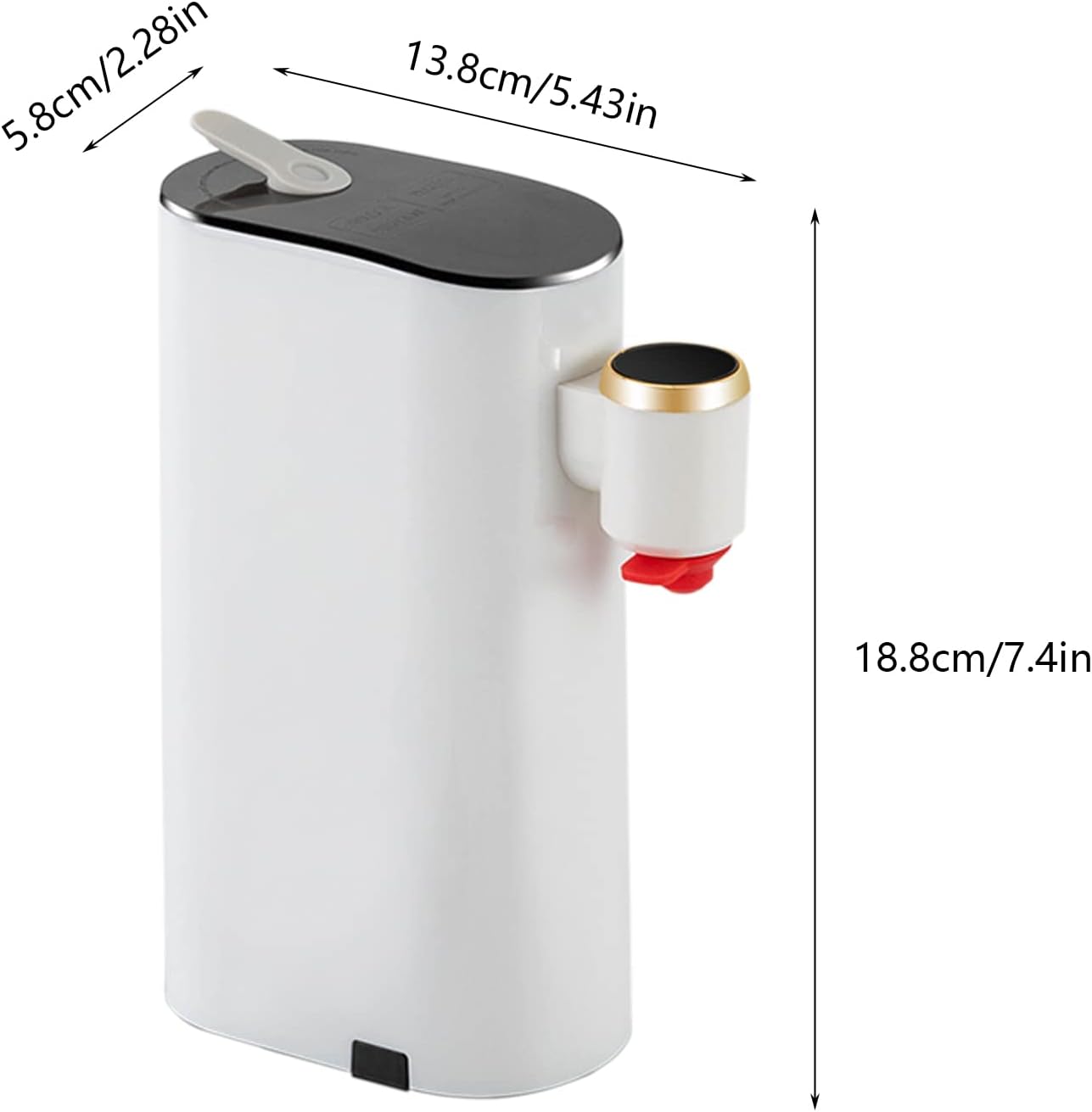 Mini Instant Hot Water Dispenser, Baby Bottle Warmer Formula Dispenser, Mineral/Bottled Water Dispenser, 5 Temperatures Choices, 1500W Portable Water Warmer for Office, Travel, Hotel (Single Machine)