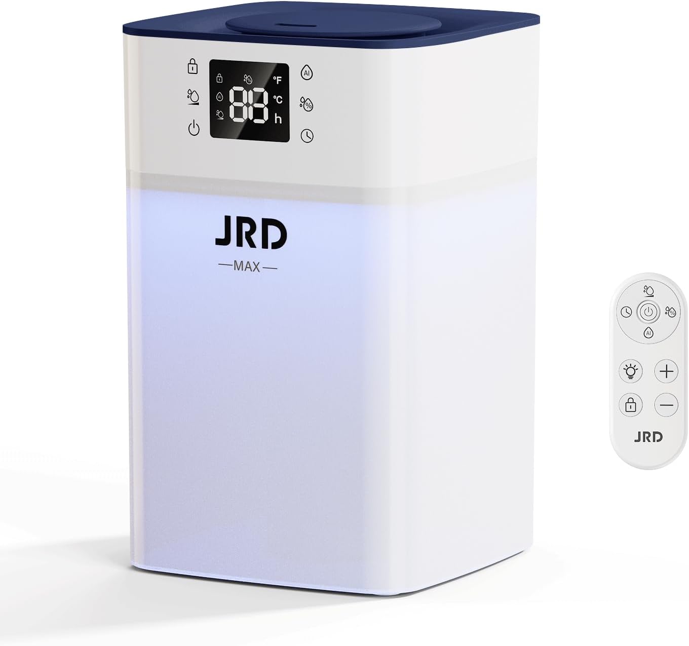JRD Humidifiers for Bedroom, Cool Mist Humidifier 4L for Large Room, 40H Runtime, Night Light, 360° Nozzlefor Home, Office, Baby Nursery-Blue