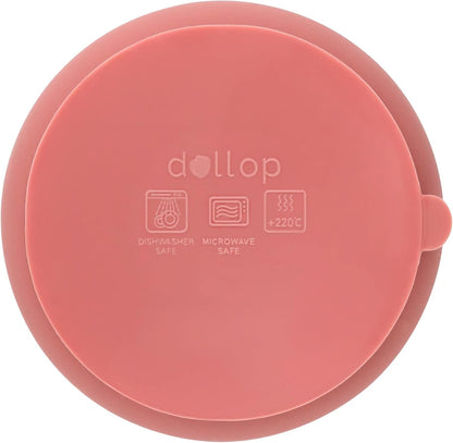 dollop Silicone Suction Bowl | BPA Free | Dishwasher & Microwave Safe (Slate Blue)