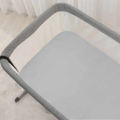 100% Mulberry Silk Cradle Sheets Fitted 18x36x4 - Great for Baby Hair, Fits Most Bedside Sleeper Bassinets Pad Mattress - Soft Silky for Girls Gift for Newborn and Infant, White