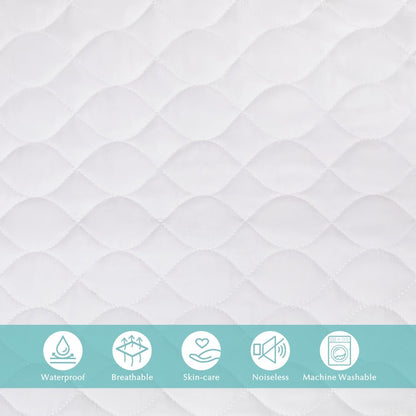 American Baby Company Waterproof Fitted Pack and Play Mattress Protector 39" x 27" - Quilted, Noiseless, Ultra-Soft & Breathable Playpen and Pack n Play Mattress Cover