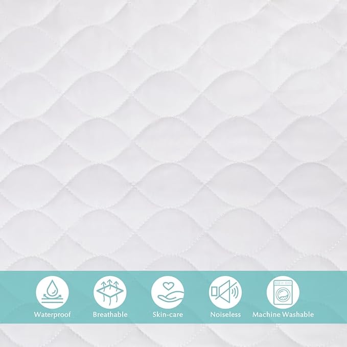 American Baby Company Waterproof Fitted Crib Mattress Protector 52" x 28" - Quilted, Noiseless, Ultra-Soft & Breathable Crib & Toddler Mattress Pad Cover