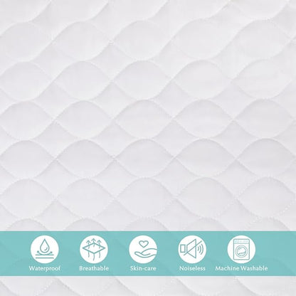 American Baby Company Waterproof Fitted Mini Crib Mattress Protector 38" x 24" - Quilted, Noiseless, Ultra-Soft & Breathable Pack n Play and Mini Crib Mattress Cover