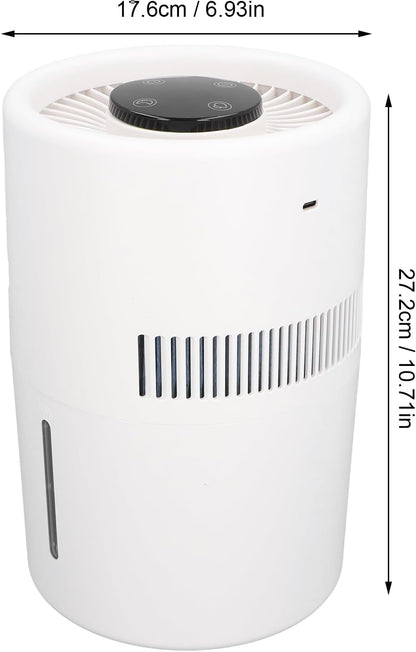 Air Purifier and Humidifier, 2 in 1 5W 4L Water Tank Quiet Evaporative Humidifier and Air Purifier Combo for Office Bedroom Nursery