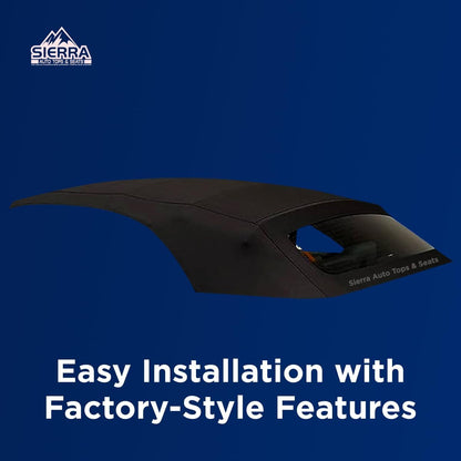 Sierra Auto Tops & Seats Convertible Top for 1994-2004 Ford Mustang - Saddle, Sailcloth Vinyl - Convertible Top Replacement with Plastic Window - Mustang Convertible Top, Complete Soft Top