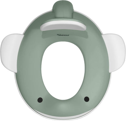 Kindsgut Whale Potty Training Seat for Toddlers – Kids Toilet Seat with Backrest, Non-Slip, Fits Round & Oval Toilet Seats, Designed in Germany, Peach
