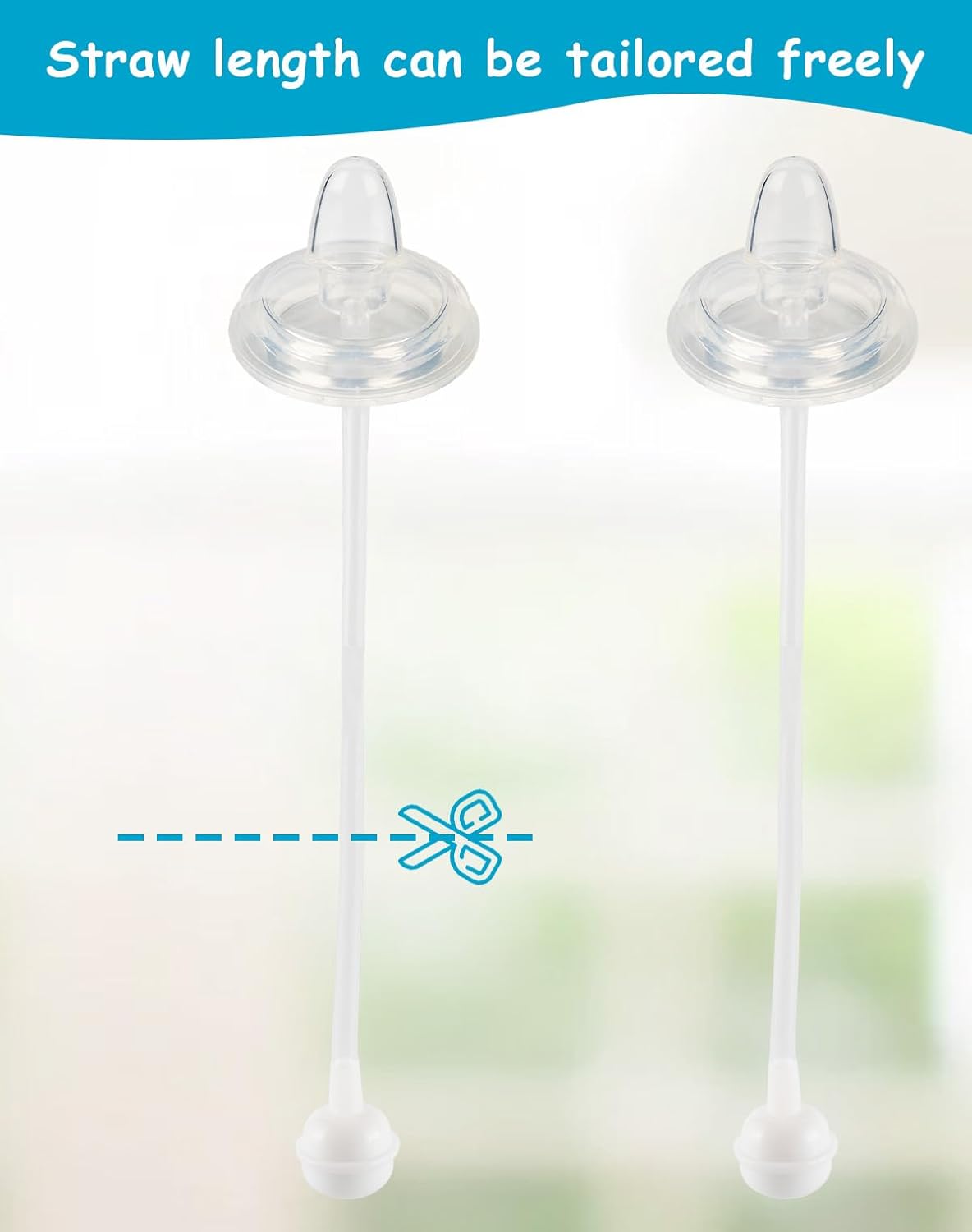 Straw Cup Soft Conversion Kit for Philips Avent Natural Baby Bottle, Toddler Transition Kit with Silicone Straw Top Nipple, Weighted Straw, Bottle Handle, Cleaning Brush, Spill-Proof, BPA-Free, 3-Pack