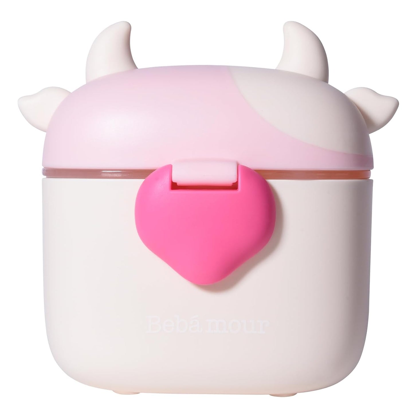Bebamour Baby Formula Dispenser, BPA Free Portable Milk Powder and Candy Fruit Snack Storage Container with Scoop and Leveller for Travel, 450 ML, Green Cow