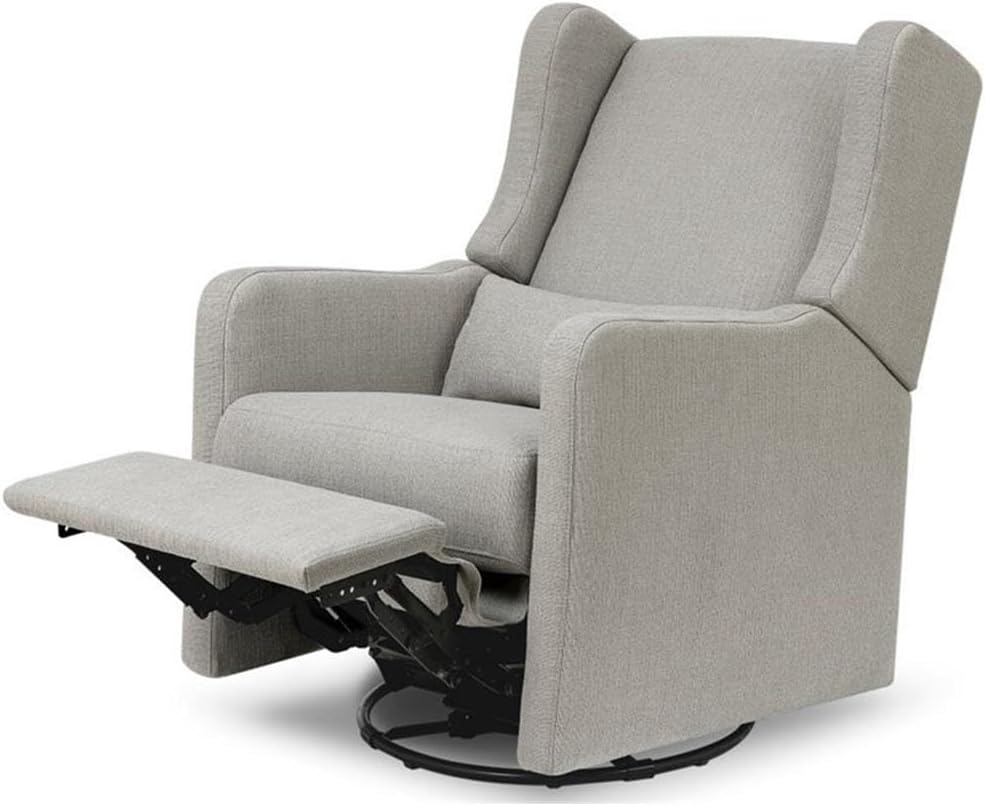 Davinci Carter's Arlo Recliner and Swivel Glider, Water Repellent & Stain Resistant, Greenguard Gold & CertiPUR-US Certified, Performance Forest Green Linen
