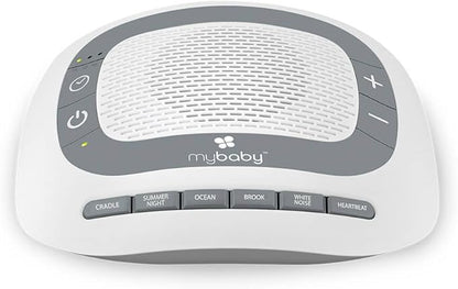 MyBaby SoundSpa White Noise Machine for Babies | 6 Soothing Lullabies for Newborns, Sound Therapy for Travel, Relaxing, Kids, Newborns, Baby Songs, Adjustable Volume, Auto-off Timer, By HoMedics