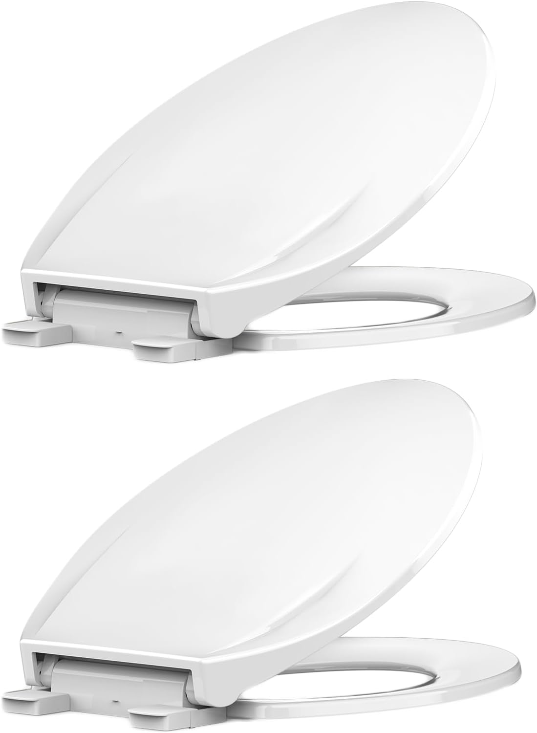 Toilet Seat Round,Toilet Seat with Toddler Seat Built in, Potty Training Toilet Seat Round Fits Both Adult and Child, with Soft Close,Easy Install and Clean - White, Round