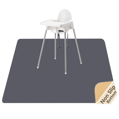 Splat Mat for Under High Chair/Arts/Crafts, Waterproof and Anti-Slip Splash Mat Floor Protector, Washable Highchair Floor Mat, 51 Inch Reusable Messy Mat and Baby Feeding Table Cloth