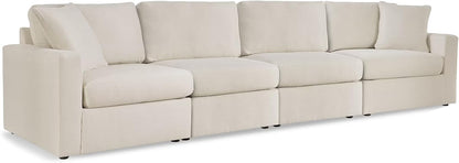Signature Design by Ashley Modmax Coastal Press-Back Swivel Glider Rocker Recliner with Machine Washable Cover, Hidden Storage Compartments and 2 Bolster Pillows, Beige - Colors B