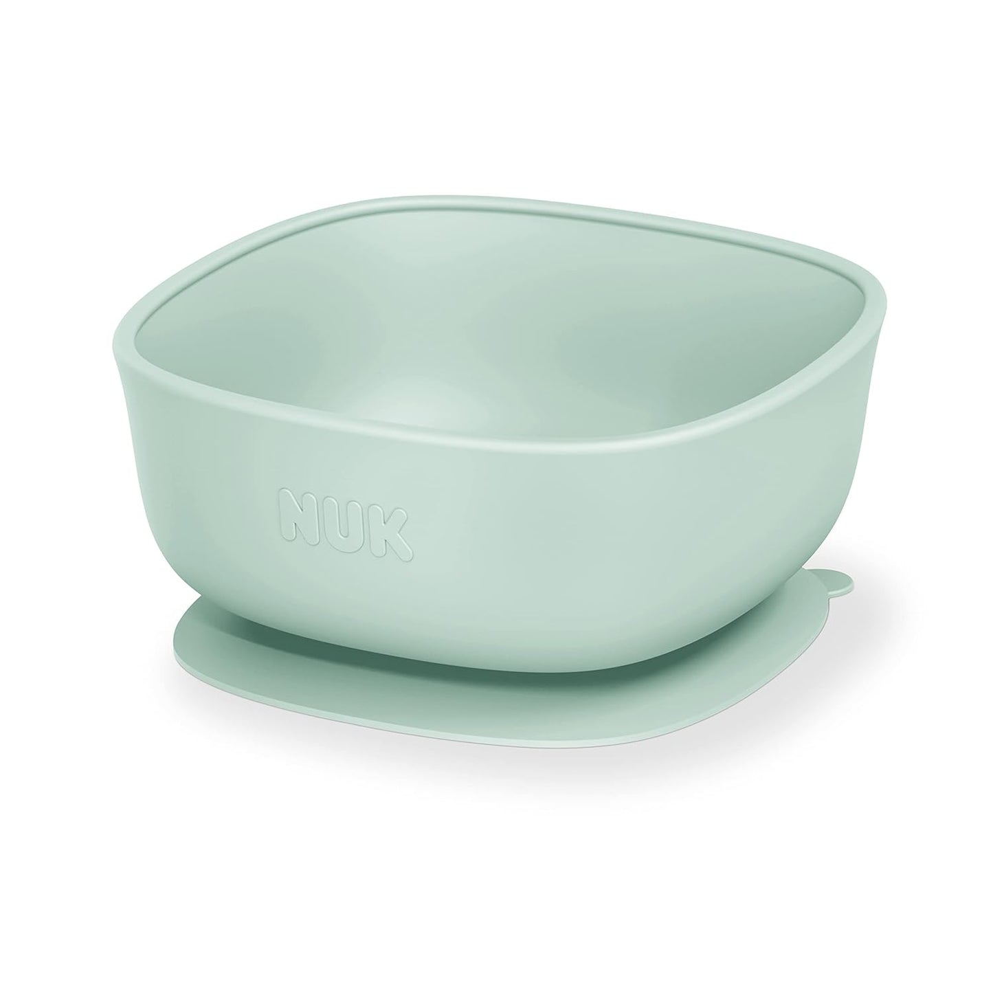 NUK Silicone Baby Tableware Bundle, Includes 1 Plate, 1 Bowl, 1 Cup, & 1 Spoon, Durable Suction Feature Helps Reduce Spills, Microwave-Safe, BPA-Free