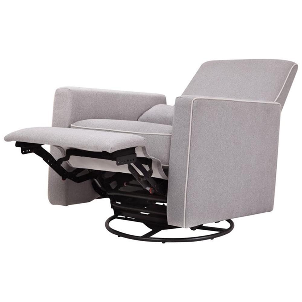 Davinci Piper 360° Swivel Rocker Recliner Chair - Glider Rocking Chair for Nursery and Living Room- GREENGUARD Gold, FSC & Certi-PUR US Certified - Ultra Comfy Glider Recliner Nursery Chair - Cream