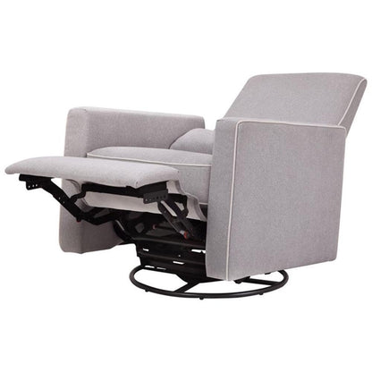 Davinci Piper 360° Swivel Rocker Recliner Chair - Glider Rocking Chair for Nursery and Living Room- GREENGUARD Gold, FSC & Certi-PUR US Certified - Ultra Comfy Glider Recliner Nursery Chair - Cream