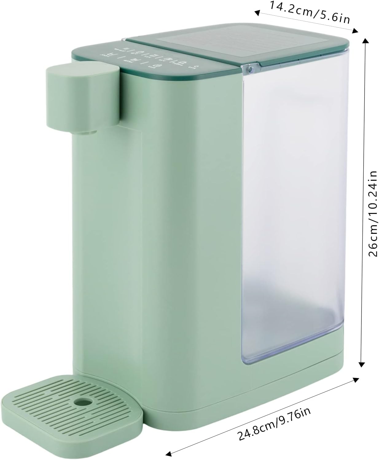 Instant Hot Water Dispenser 3L/102 OzCountertop Water Boiler & Warmer for Tea, Coffee and Baby Formula, Adjustable 5 Temperatures & 2 Water Outputs (White)
