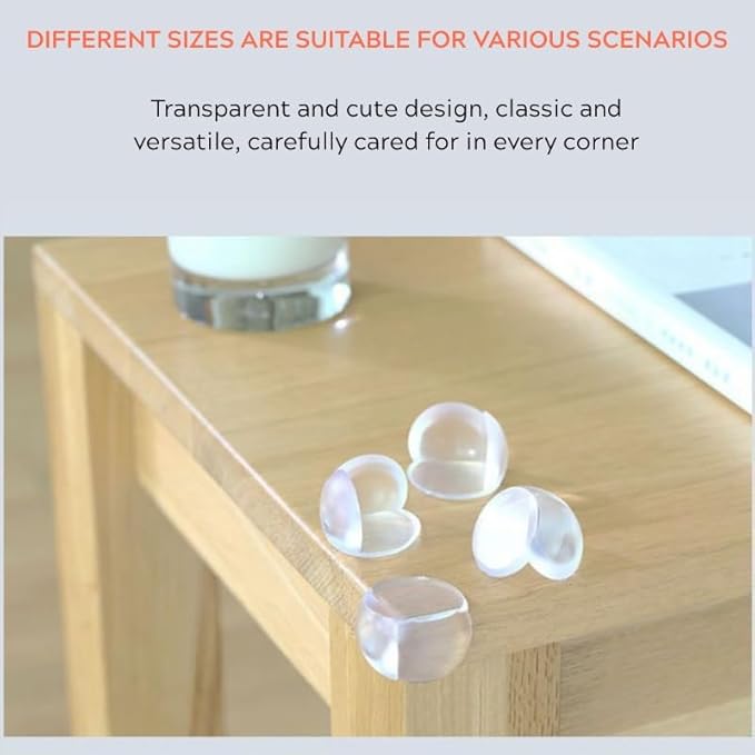 4PCS Clear Corner Protectors for Baby – Thickened Round Silicone Table Corner Guards – Soft Edge Cushion for Furniture, Glass, Coffee Tables – Child Safety Bumpers for Toddlers & Kids