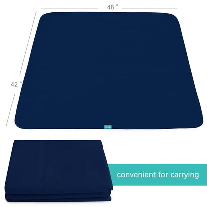 Splat Mat 2 Pack for Under High Chair & Arts & Crafts & Eating Mess, Waterproof 42''×46'' Baby Playtime Anti-Slip High Chair Mat for Floor or Table, Reusable & Portable Splash Mat