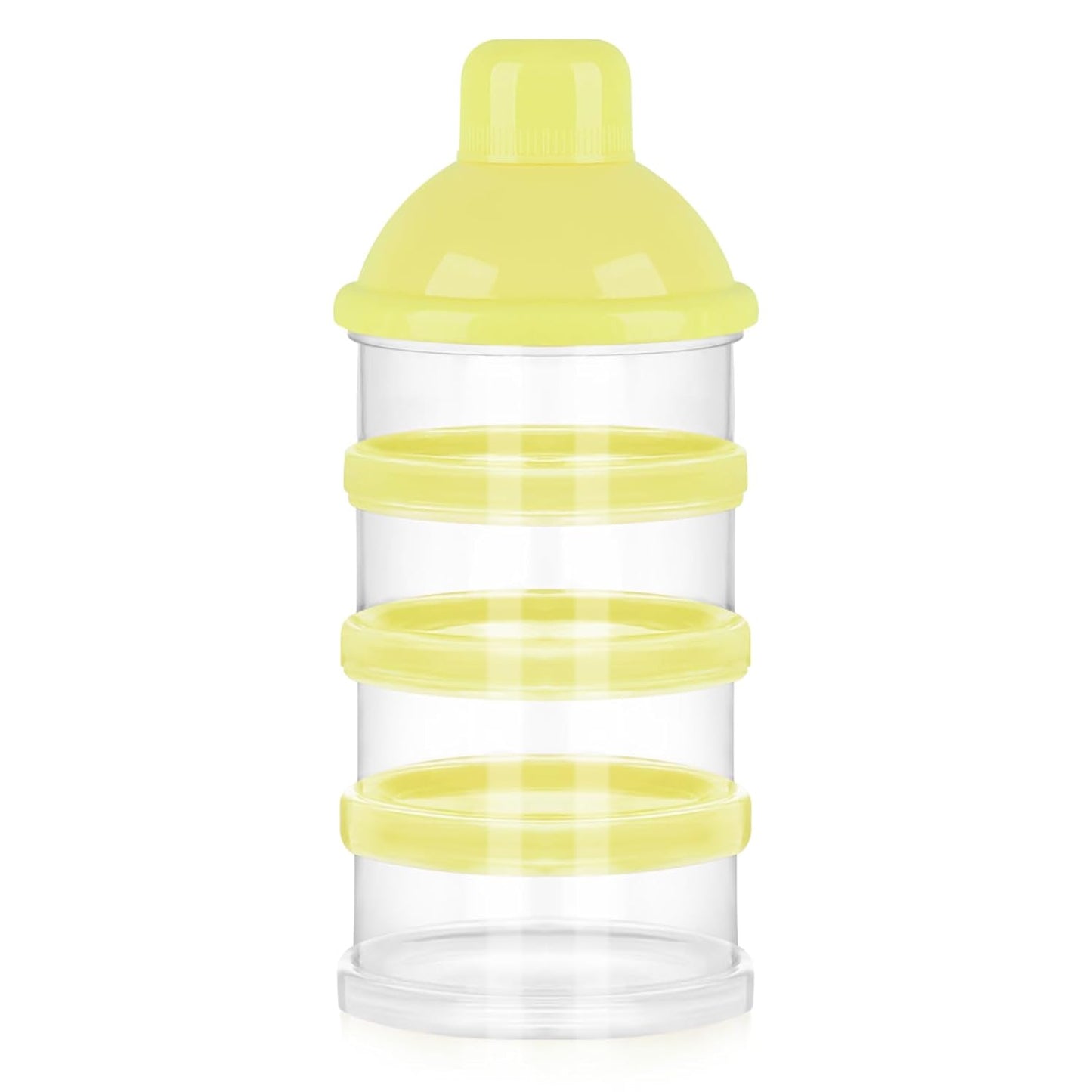 Accmor Formula Dispenser On The Go, 4 Compartments Stackable Formula Container for Travel, Baby Milk Powder Kids Snack Container, BPA Free ﻿