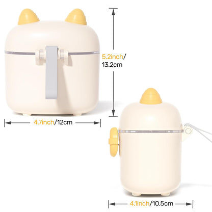NCVI Baby Formula Dispenser On The Go, Formula Container To Go, Formula Holder for Travel, Outdoor Picnic with Baby Infant, Portable Container for Milk Powder, Snacks, Candy, Fruits (Pink)