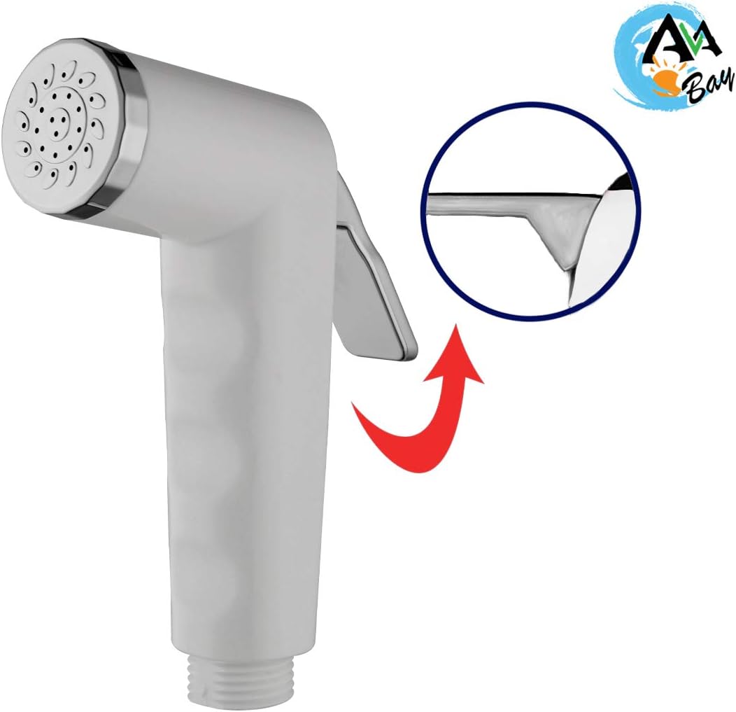 Dual Mode Toilet Bidet Sprayer Head – Chrome Finish Handheld Bidet for Toilet & Bathroom Cleaning – Cloth Diaper Sprayer, Muslim Shower, Jet Spray – G1/2 Coupling