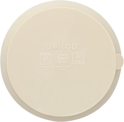 dollop Silicone Suction Bowl | BPA Free | Dishwasher & Microwave Safe (Slate Blue)
