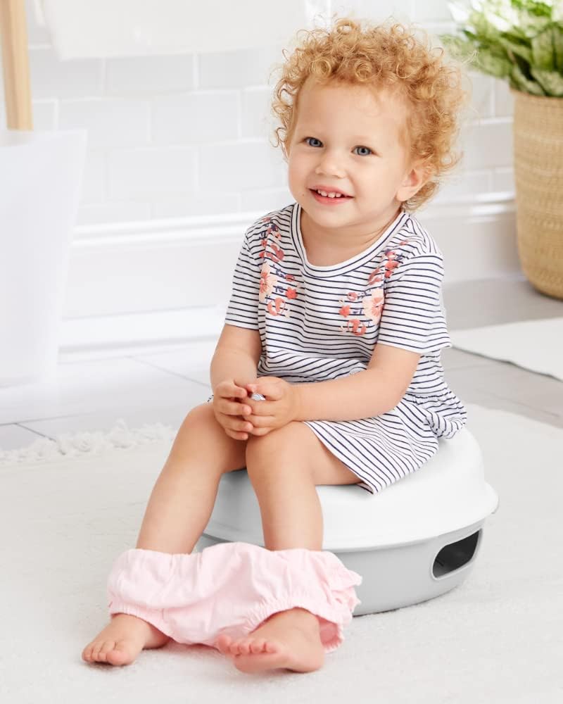 Skip Hop Go Time Multi-Stage 3 in 1 Potty Seat, White/Grey