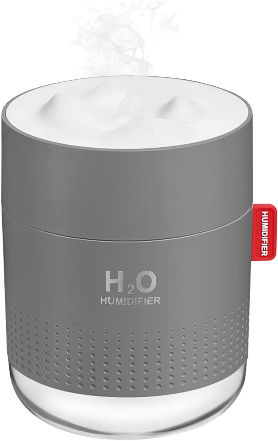 Portable Mini Humidifier, 500ml Small Cool Mist Humidifier, USB Personal Desktop Humidifiers for Baby Bedroom Travel Office Home, Auto Shut-Off, 2 Mist Modes, Super Quiet, White