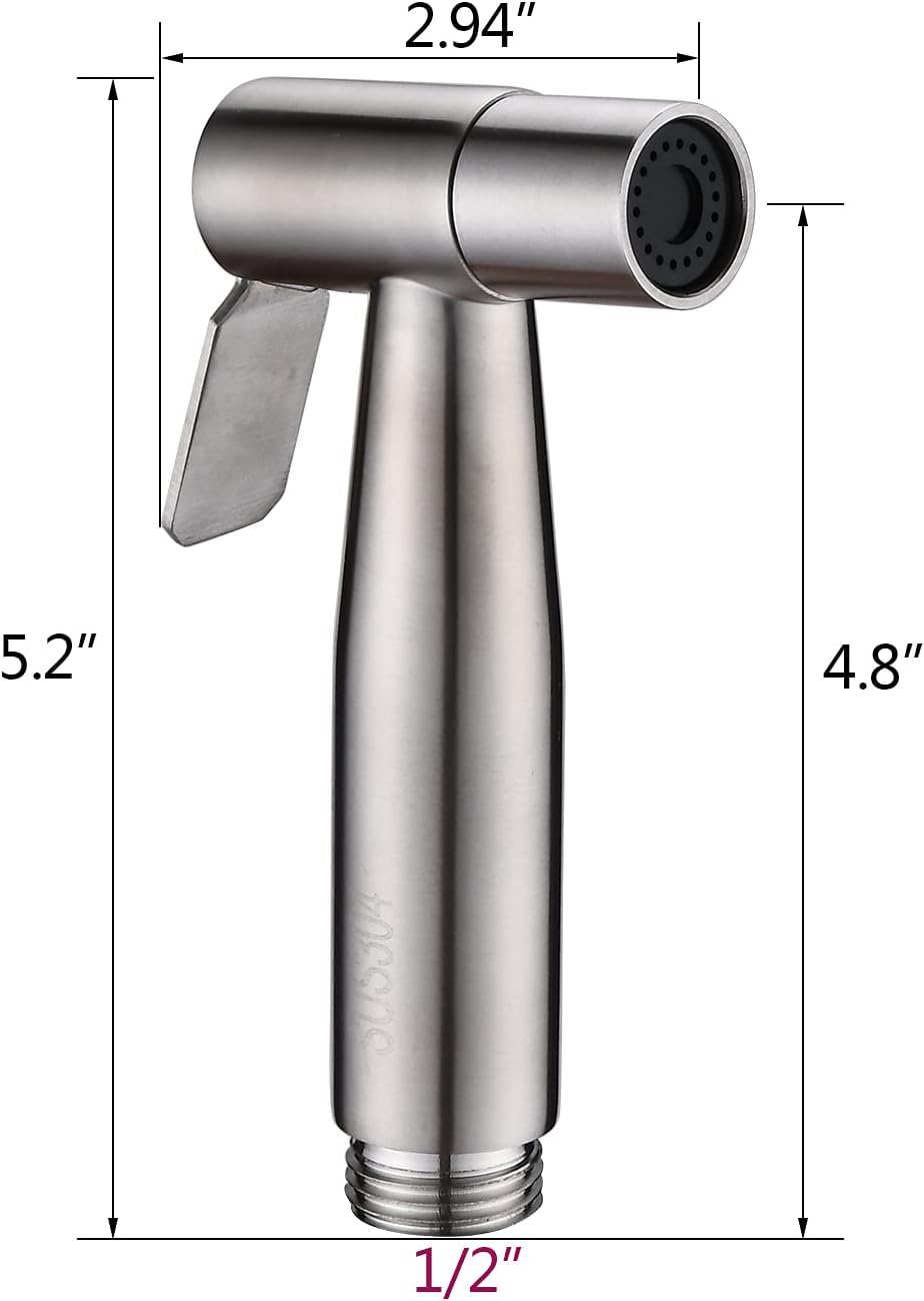 Stainless Steel Handheld Bidet Sprayer for Toilet, Cloth Diapers & Feminine Hygiene