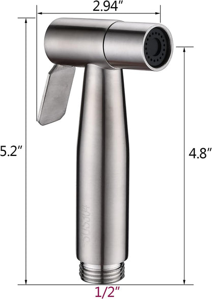 Stainless Steel Handheld Bidet Sprayer for Toilet, Cloth Diapers & Feminine Hygiene