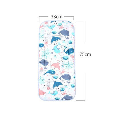 Baby Stroller Seat Liner Kids Pushchair Seat Cushion Mat Universal Breathable Stroller Liner Insert Stroller Cushion Pad Thick Cotton Stroller Liner Seat Pad Cover for (Whale &Octopus)
